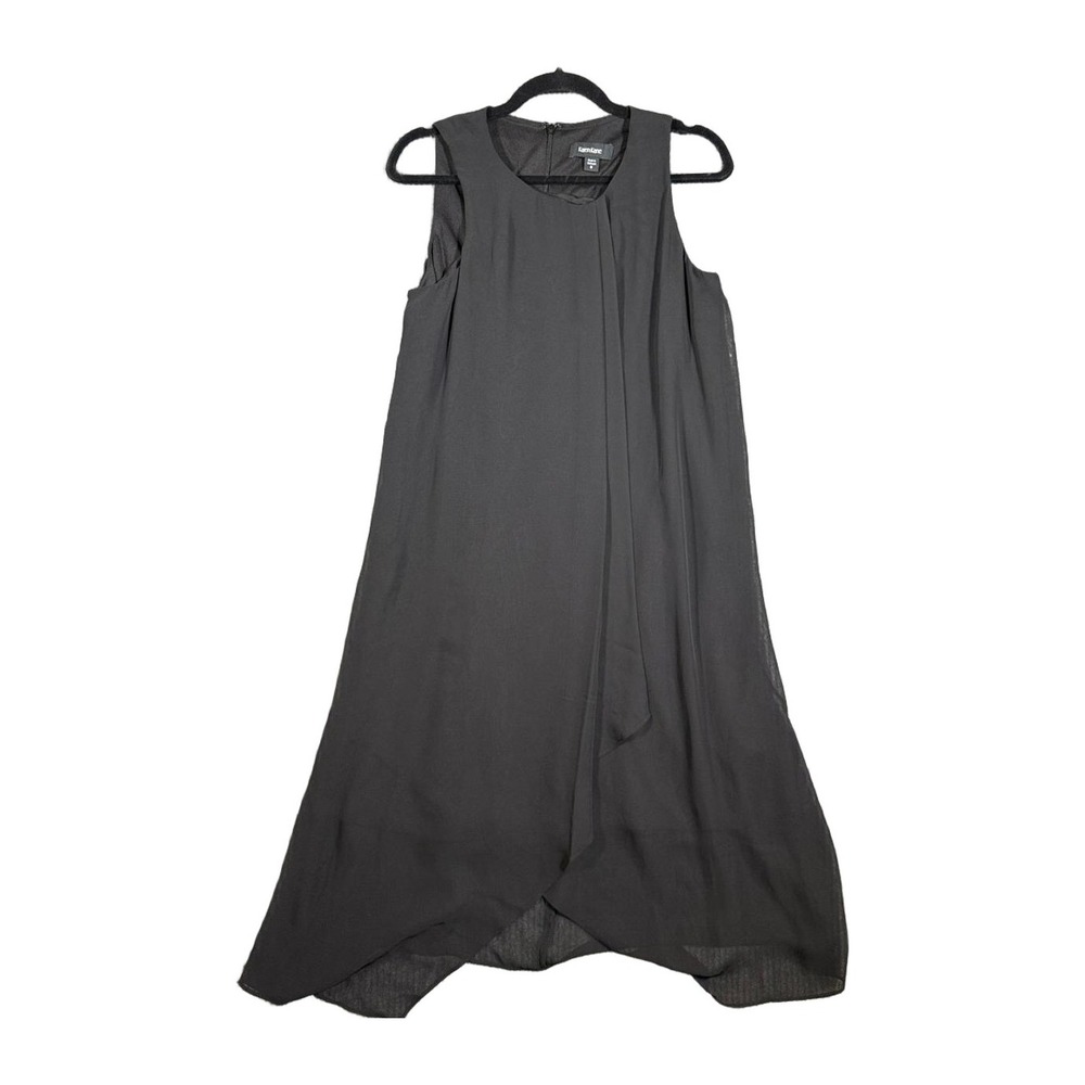 Karen Kane In The Garden Crossover Dress Black Sleeveless Midi M $148 Womens NWT